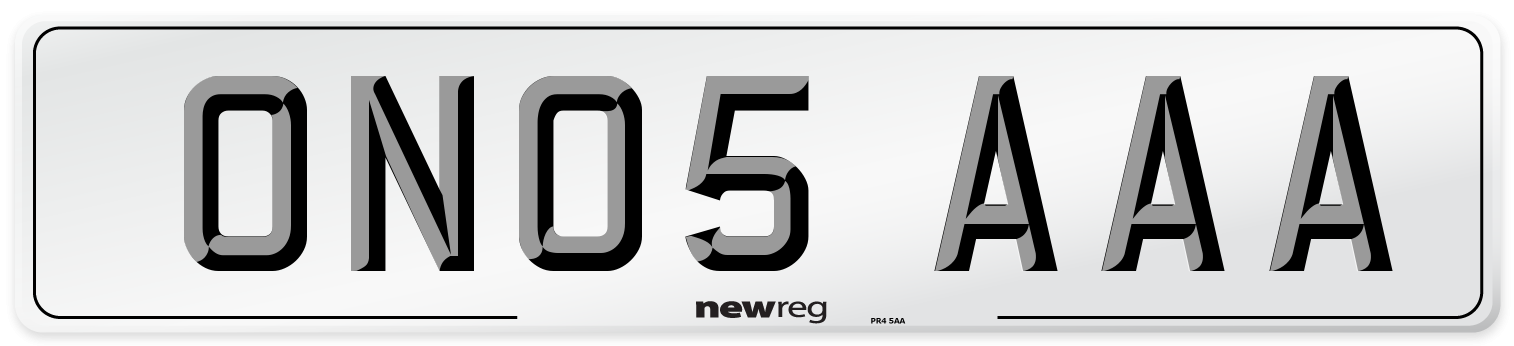 ON05 AAA Number Plate from New Reg